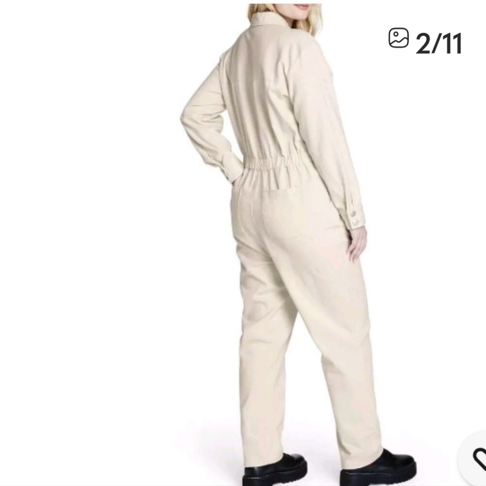 Cream Coveralls Jumpsuit By Sandy Liang x Target - Picture 2 of 11